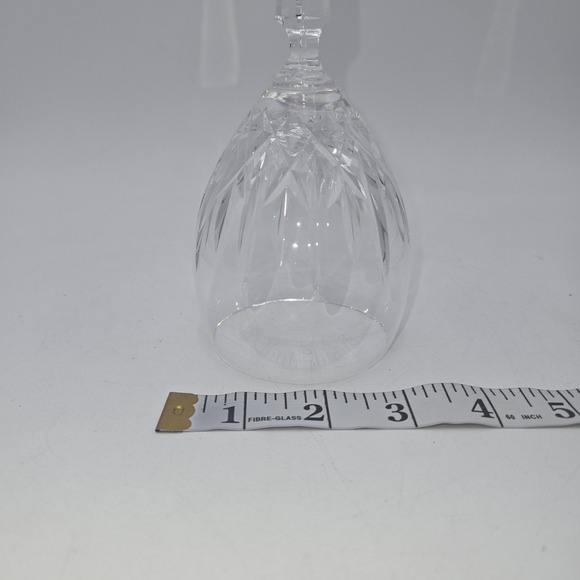 Waterford Alana Crystal 6 7/8" Water Goblet Cut Diamond And Leaf Signed Ireland - Picture 8 of 9